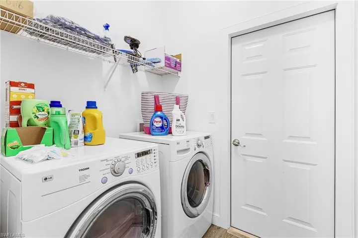 Laundry room featuring washer and dryer
