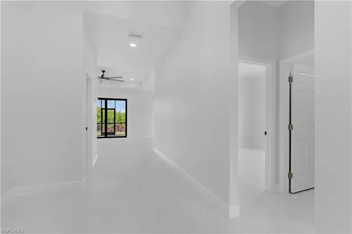 Corridor with baseboards