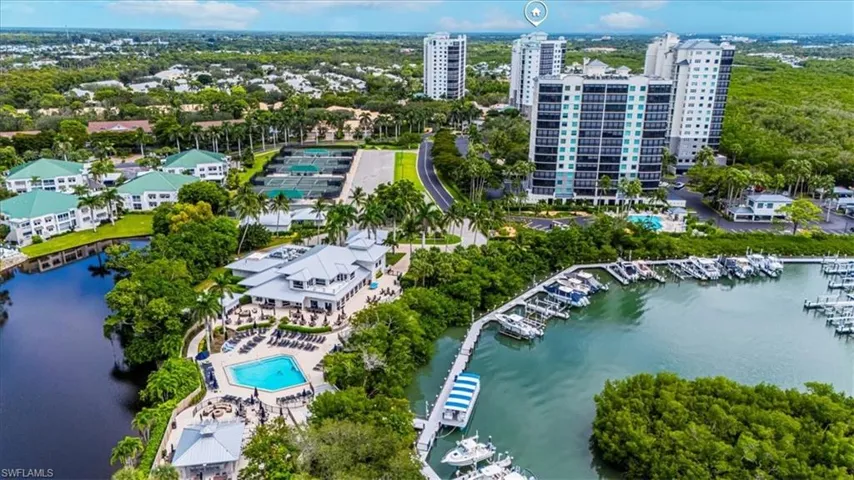 Aerial view of Tarpon Cove & Marina amenities