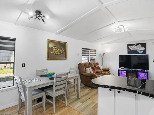 Dining room featuring light wood-style flooring