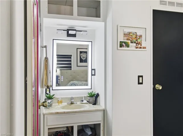Bathroom featuring vanity