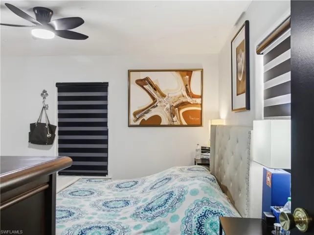 Bedroom with ceiling fan