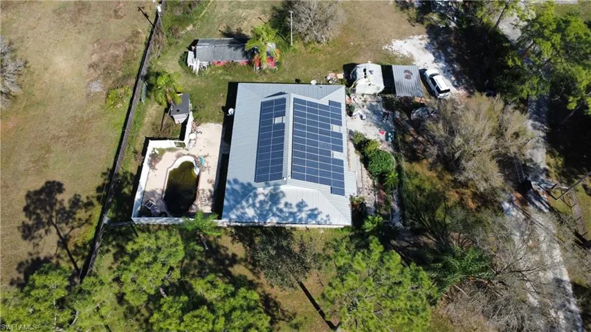 Birds eye view of property
