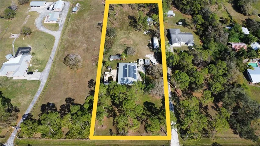 Birds eye view of property