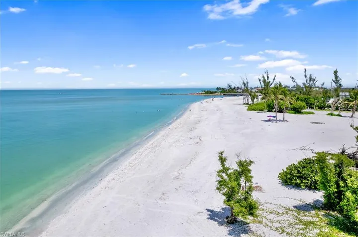 Property view of water with a beach view