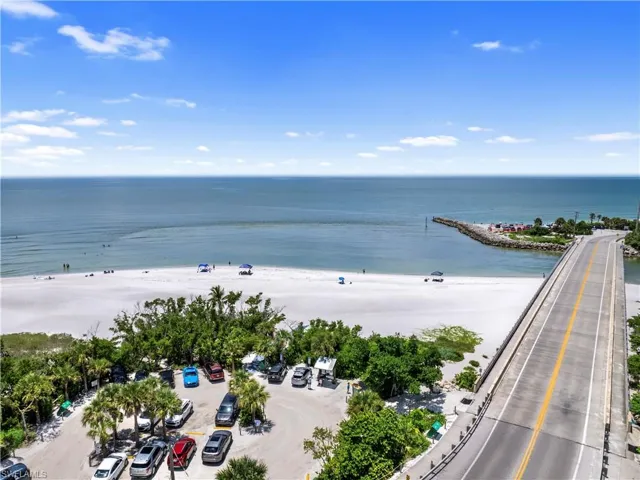 Property view of water with a beach view