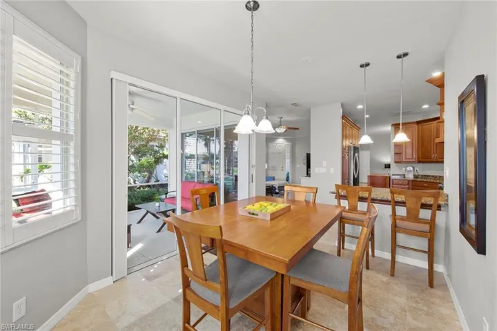 Breakfast nook looking back into kitchen