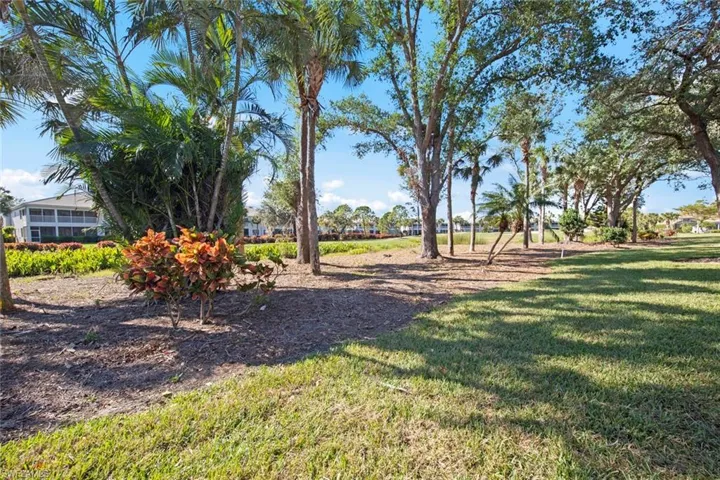 Buffer area between back yard and golf course