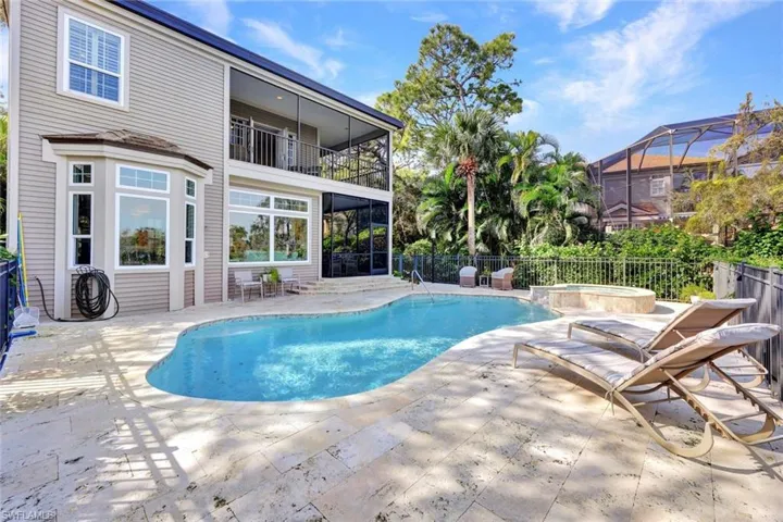 Custom made Pool and Hot Tub with Waterfall...