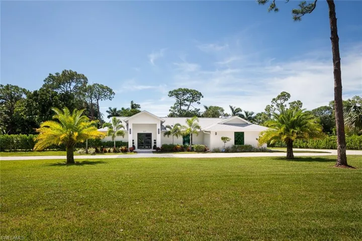View of front of home with a front lawn