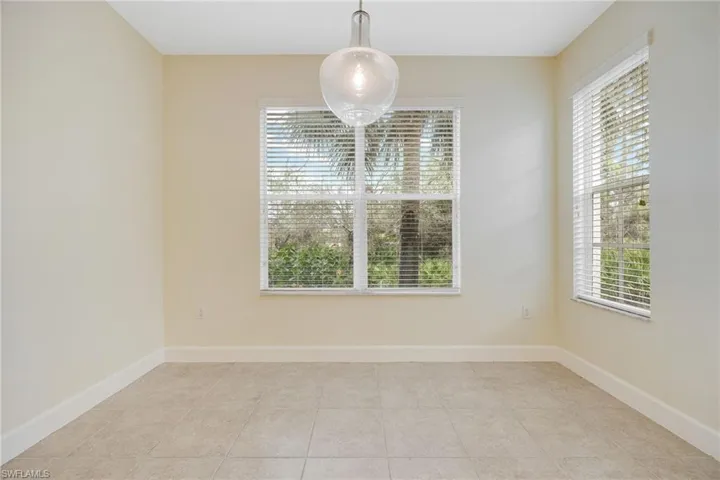 View of tiled spare room