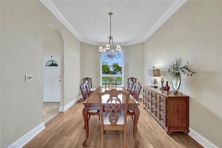 Front Dining Room- Crown Molding, Wood Flooring
