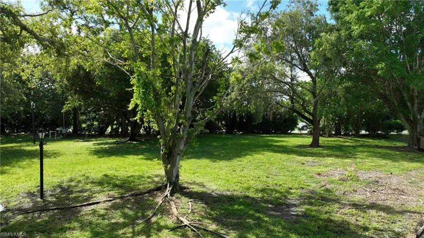 View of grassy yard