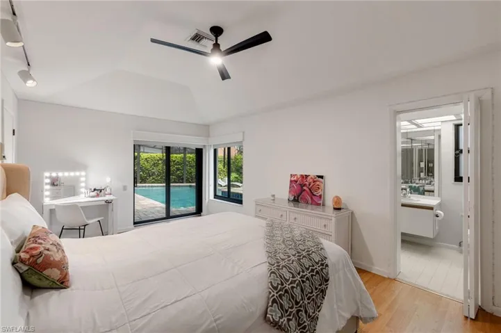1Guest Room with slider out to pool