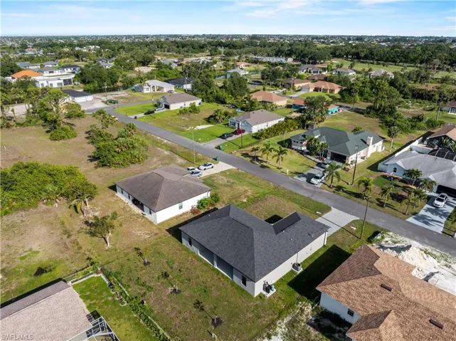 Aerial view of residential area