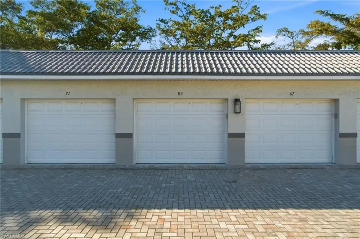 Private Garage included.  Plus additional outside storage closet.
