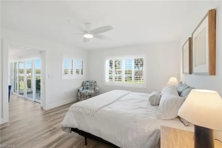 Primary Bedroom with tons of natural light and views of the Gordon River