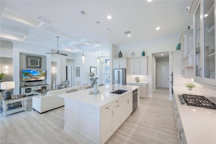 Volume ceilings add to the grand feeling of this home.