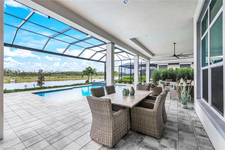 Lanai with upgraded picture frame screen.