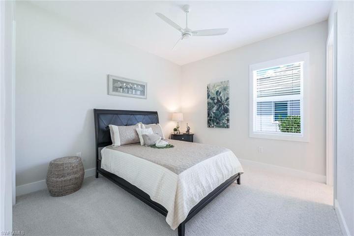 Guest bedroom is privately tucked away.