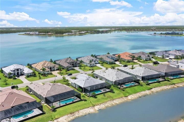 Aerial view of home from rear.