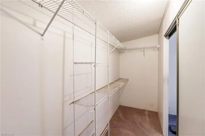 Walk in closet featuring carpet floors