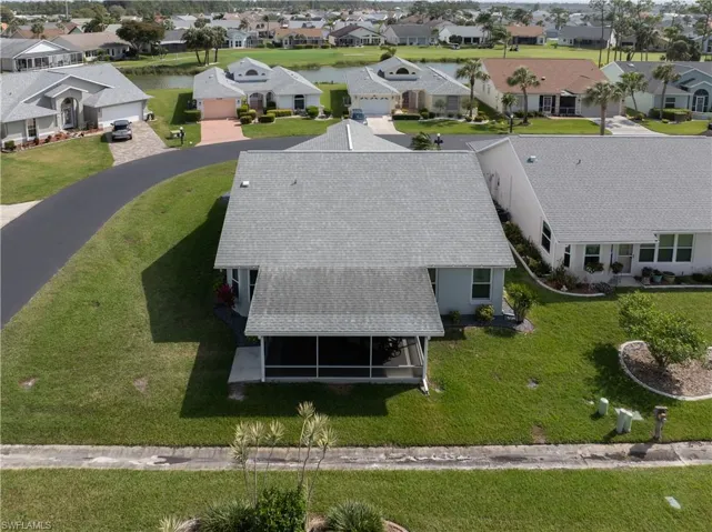 Aerial view of residential area