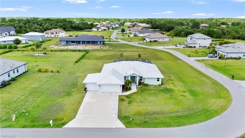 Aerial perspective of suburban area
