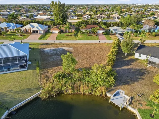 Aerial perspective of suburban area