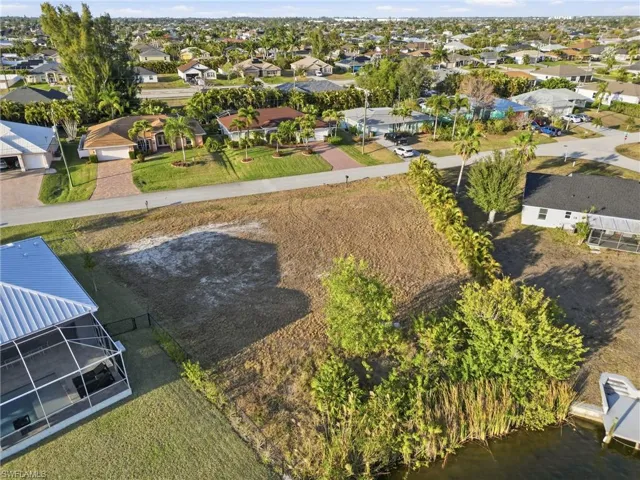 Aerial view of residential lot