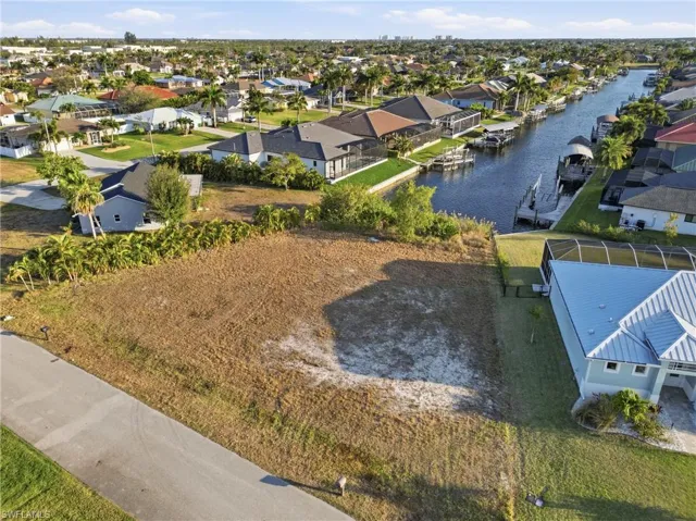 Aerial view of residential lot