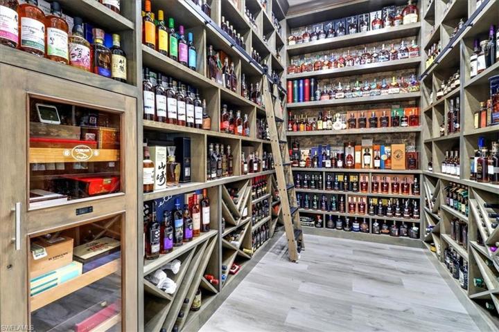 Custom built Bourbon collector room with Humidor