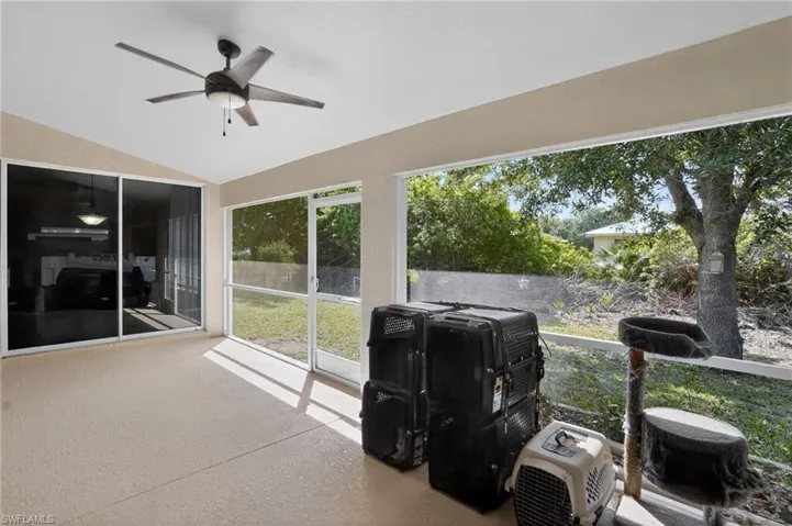 Covered lanai. Master bedroom view.