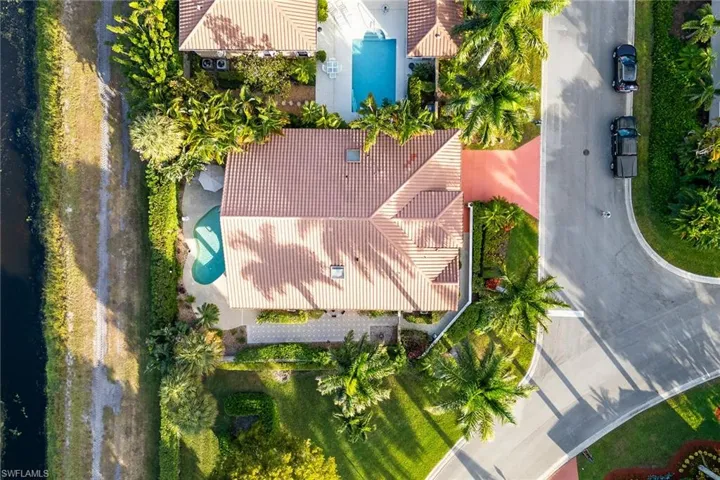 Birds eye view of property