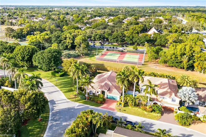 Birds eye view of property