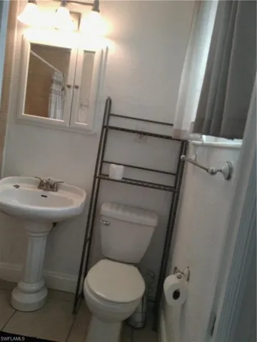 with upright shower