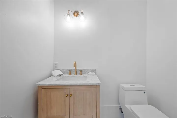 Half-bath located on first floor