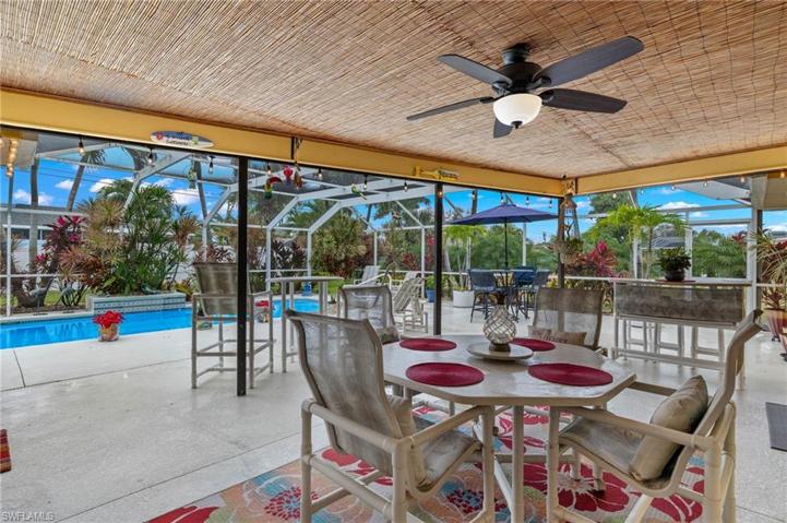 Southern rear exposure keeps the sun on the pool and pool deck all day long