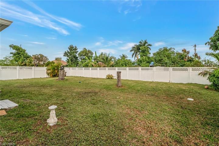 fenced yard