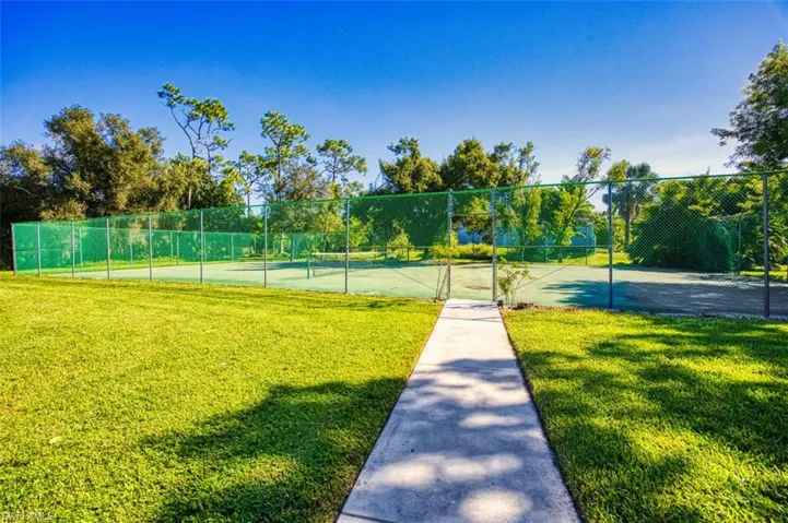 View of tennis court