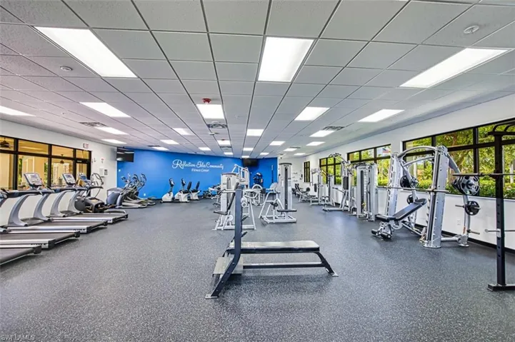 Well equipped & spacious workout facility