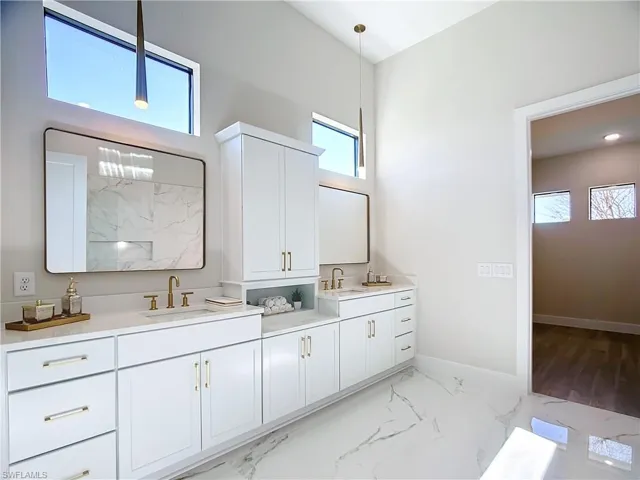 Bathroom featuring vanity