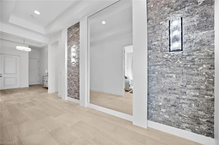 Entryway accent wall