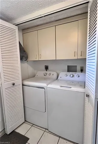 In unit laundry and storag accessible from the kitchen area.
