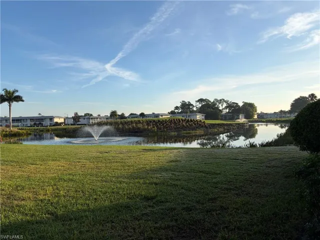 The view from the lanai over looking the water view and golf course.