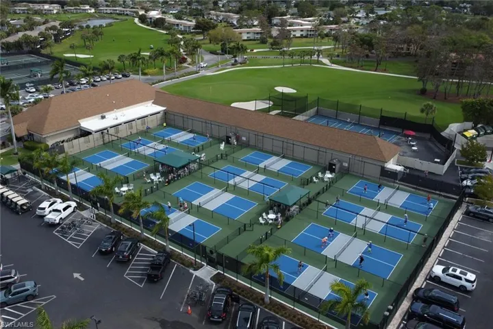 12 Pickleball Courts & Training Courts over looking the golf course