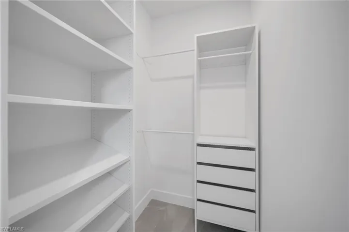 View of walk in closet
