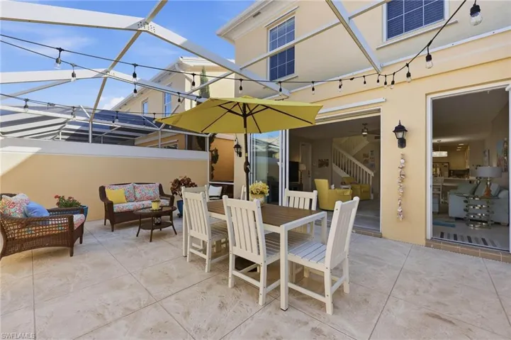 Lounge-like outdoor space and 3-Door Slider