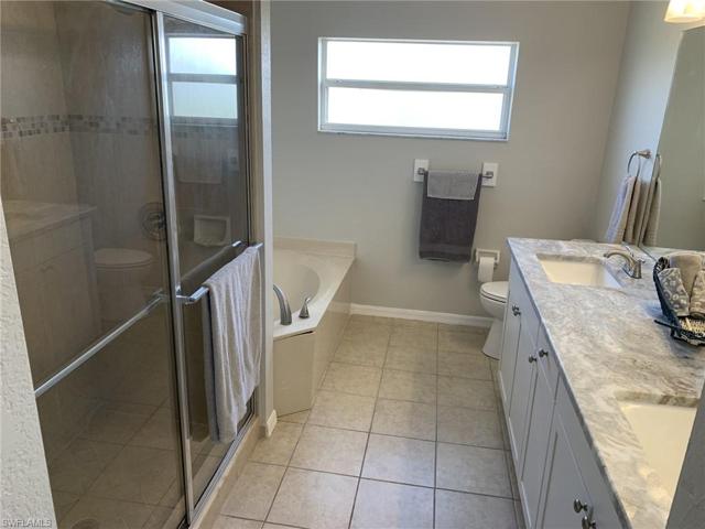 Beautiful granite in the master bath.