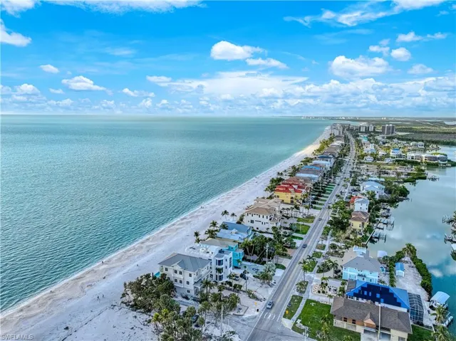 Aerial view of extended coastline